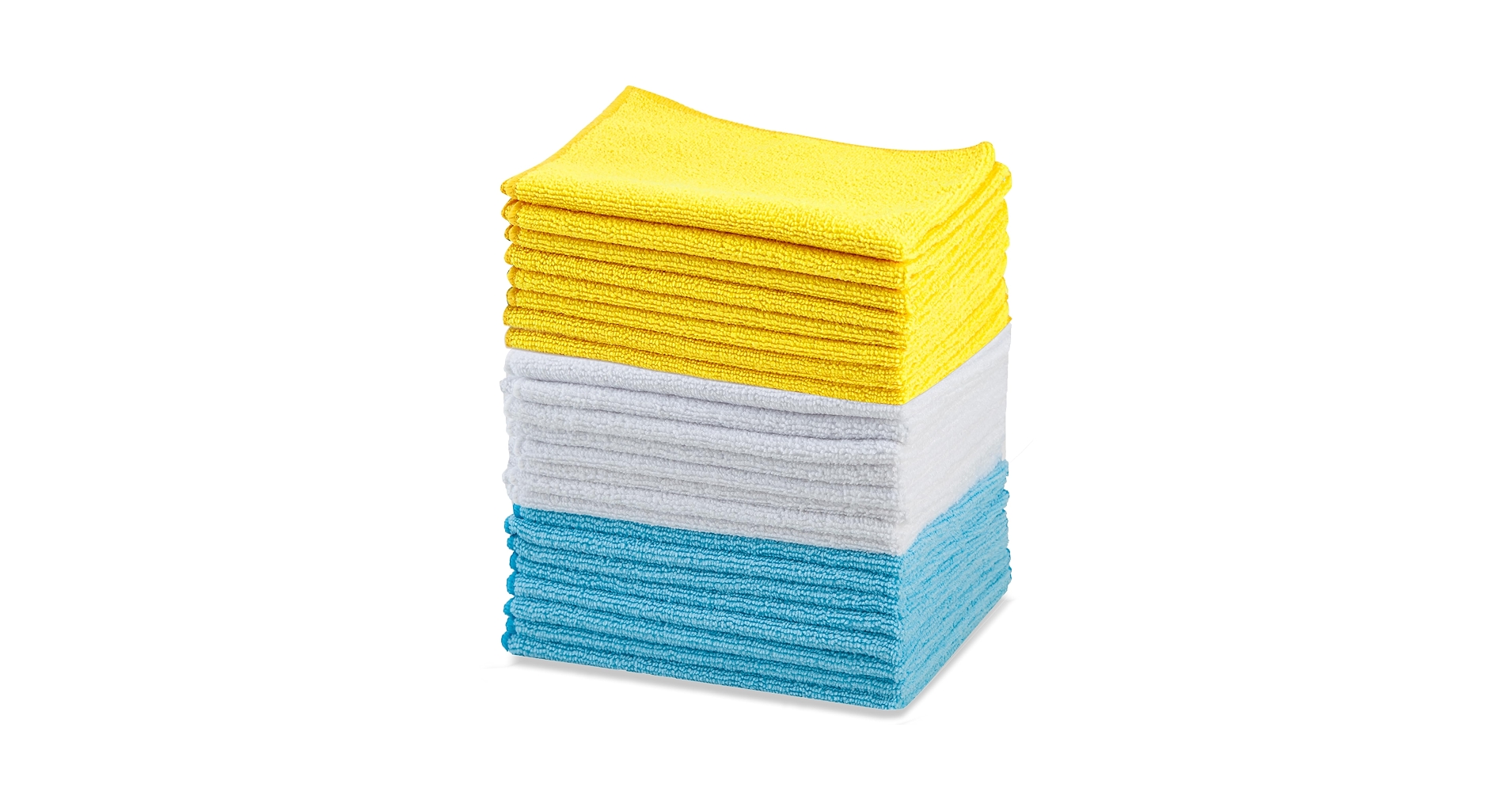Amazon Basics Microfiber Cleaning Cloths, 24-Pack